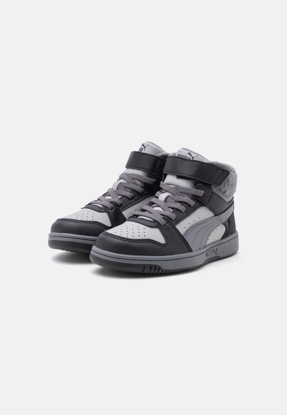 Rebound slam mid cozy unisex - высокие кроссовки Puma, Gray Echo/Slate Sky/Black — фото 2