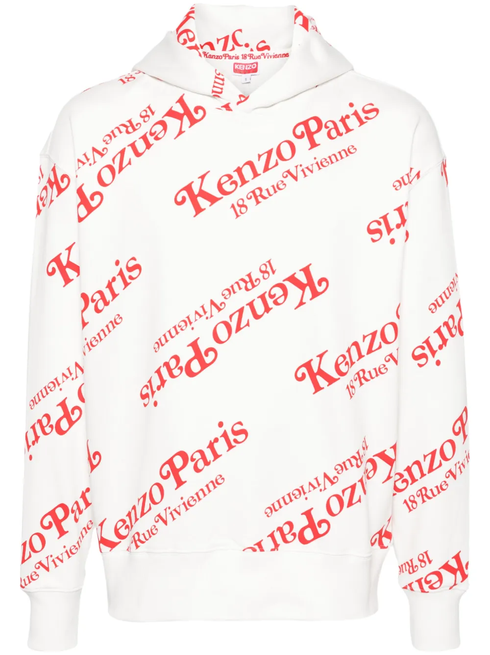 

Худи с монограммой из коллаборации с Verdy KENZO, белый