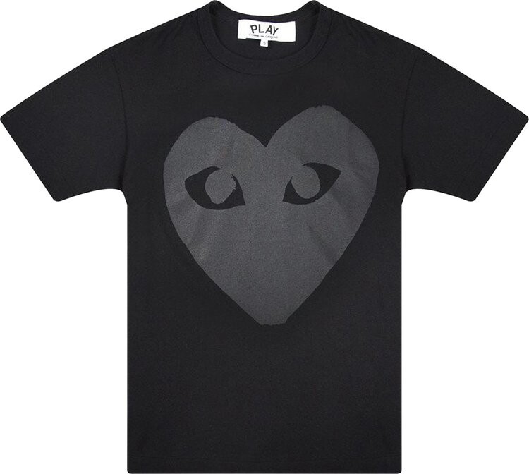 

Футболка Comme des Garçons PLAY Heart T-Shirt 'Black/Black', черный