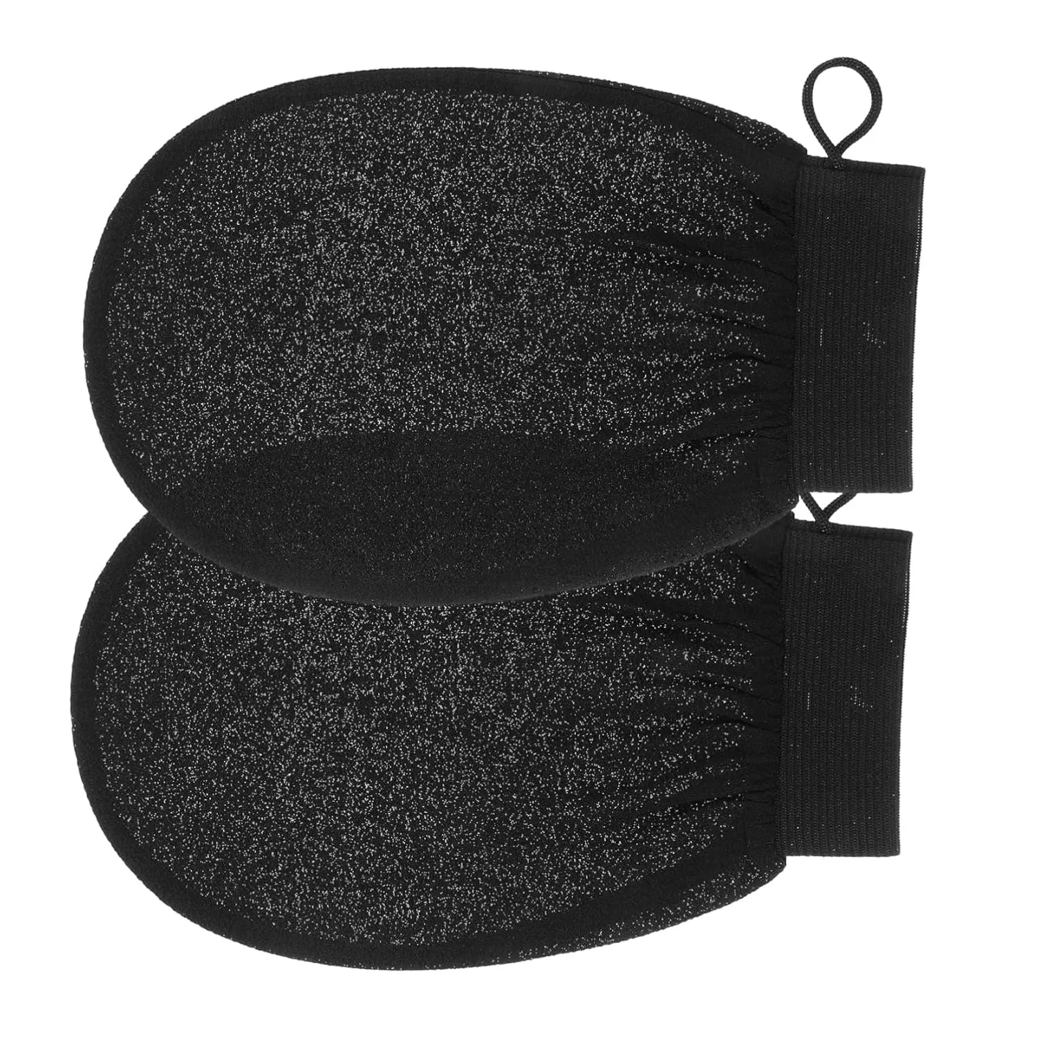 Мочалка для пилинга тела, PACKOVE, вискоза, 21x14x0.5 см, Black