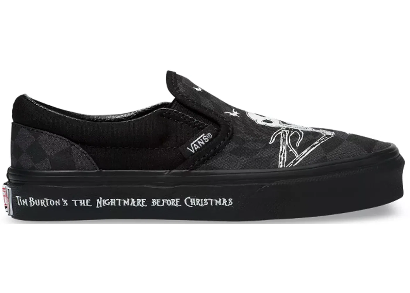 Детские кеды Lifestyle с принтом Vans Slip-On The Nightmare Before Christmas Glow, Nightmare/Glow
