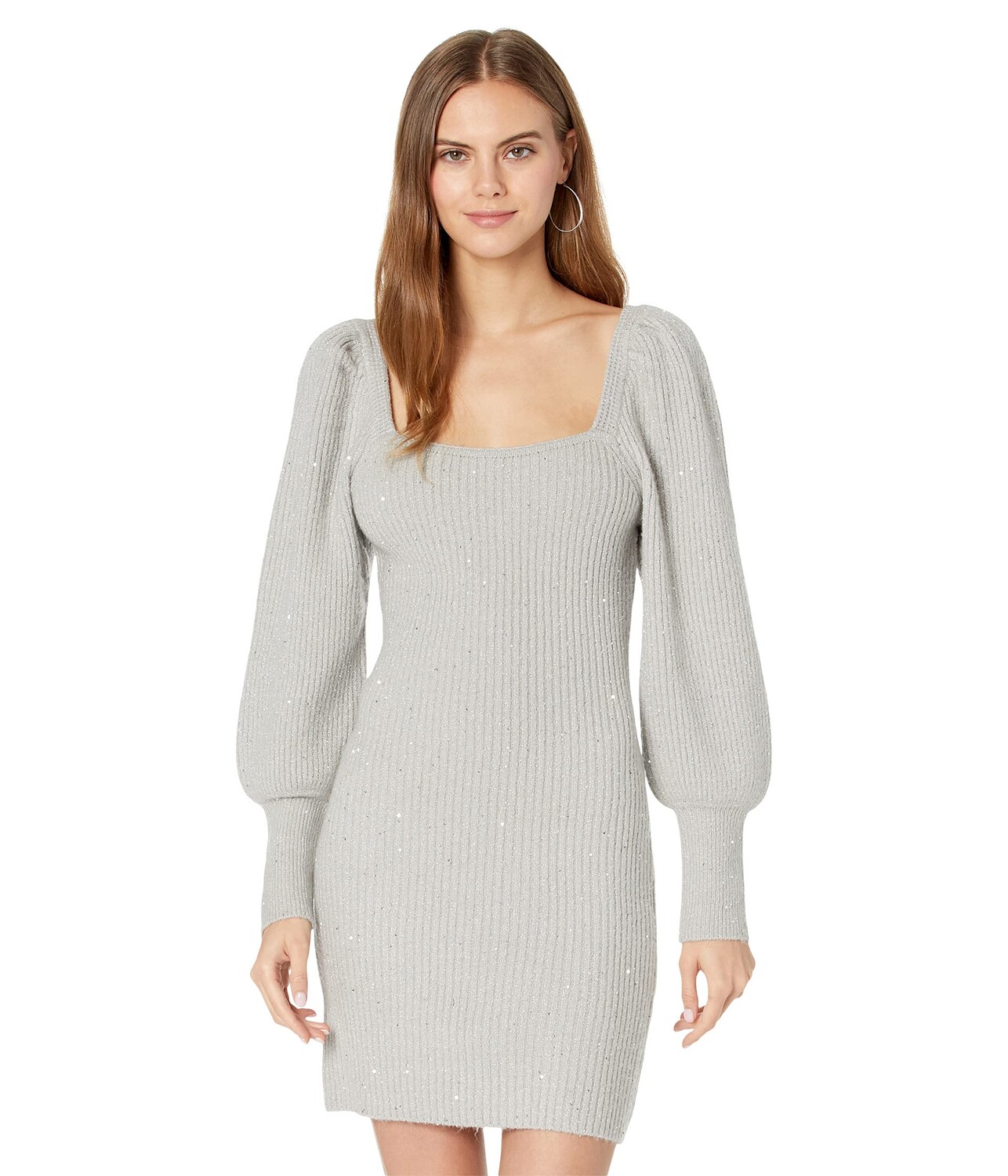

Платье 1.STATE, Long Sleeve Square Neck Sweaterdress