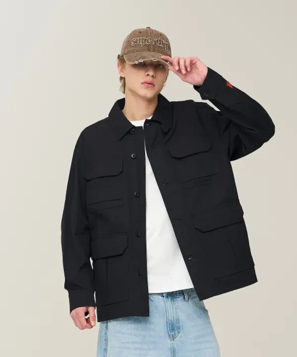 Тружер-куртка Lightweight Utility Work Superdry, черный