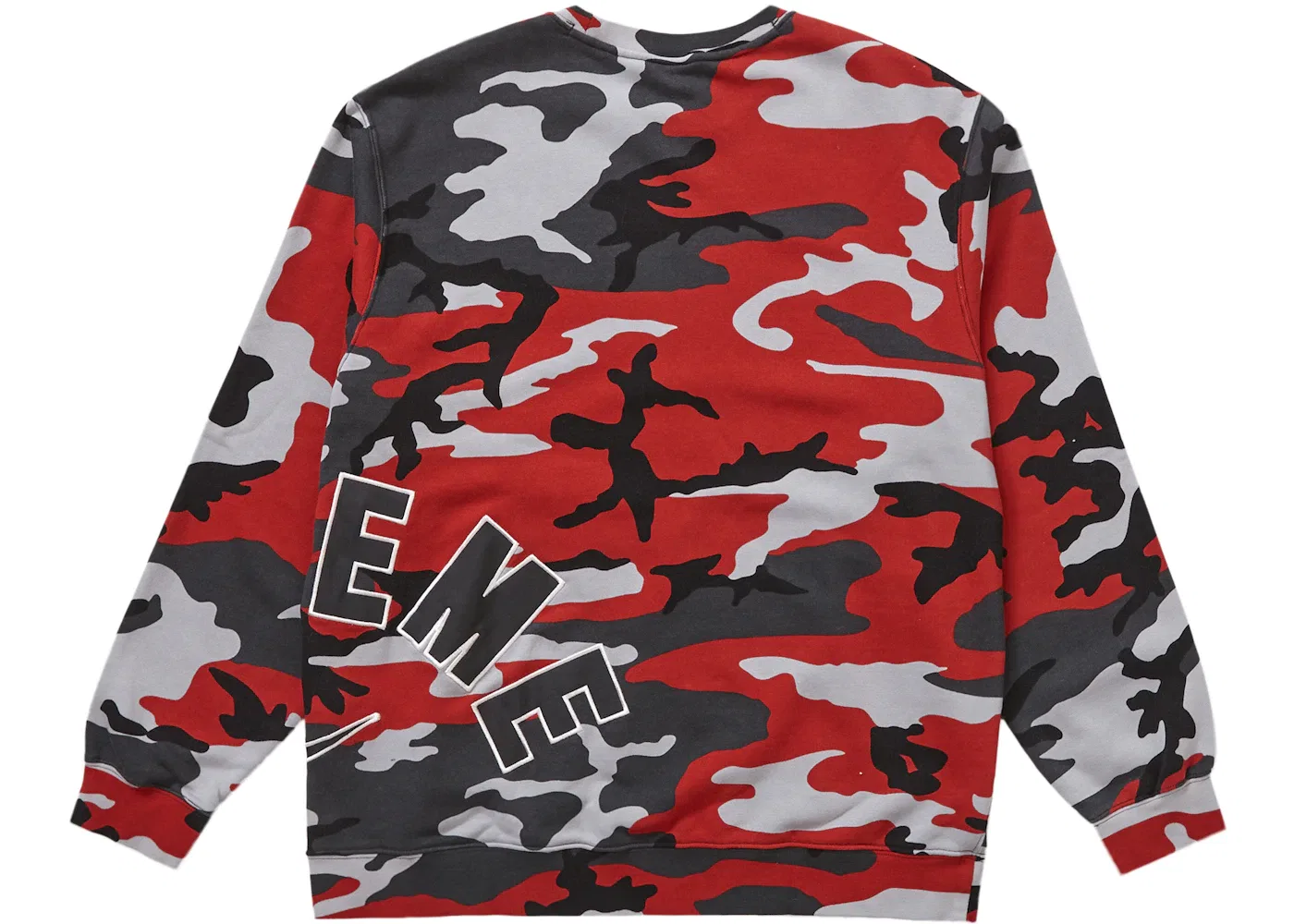 Мужской свитшот с принтом Supreme Nike Arc Crewneck Red Camo, Red Camo — фото 2