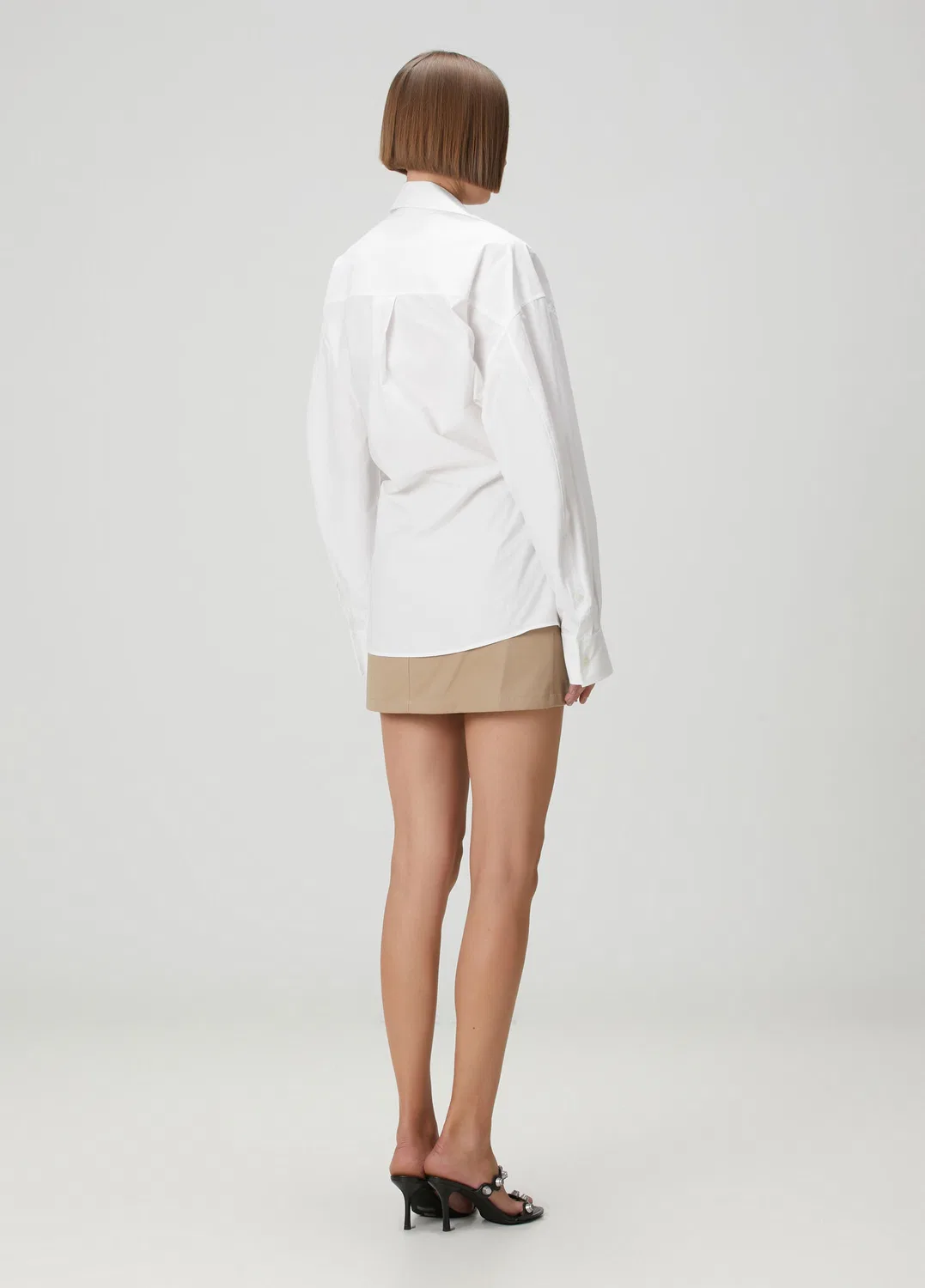 Платье-рубашка мини Alexander Wang, white — фото 4