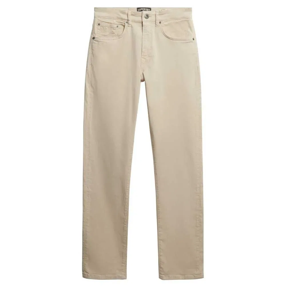 Брюки Merchant Sateen 5 Pocket Superdry, бежевый — фото 3