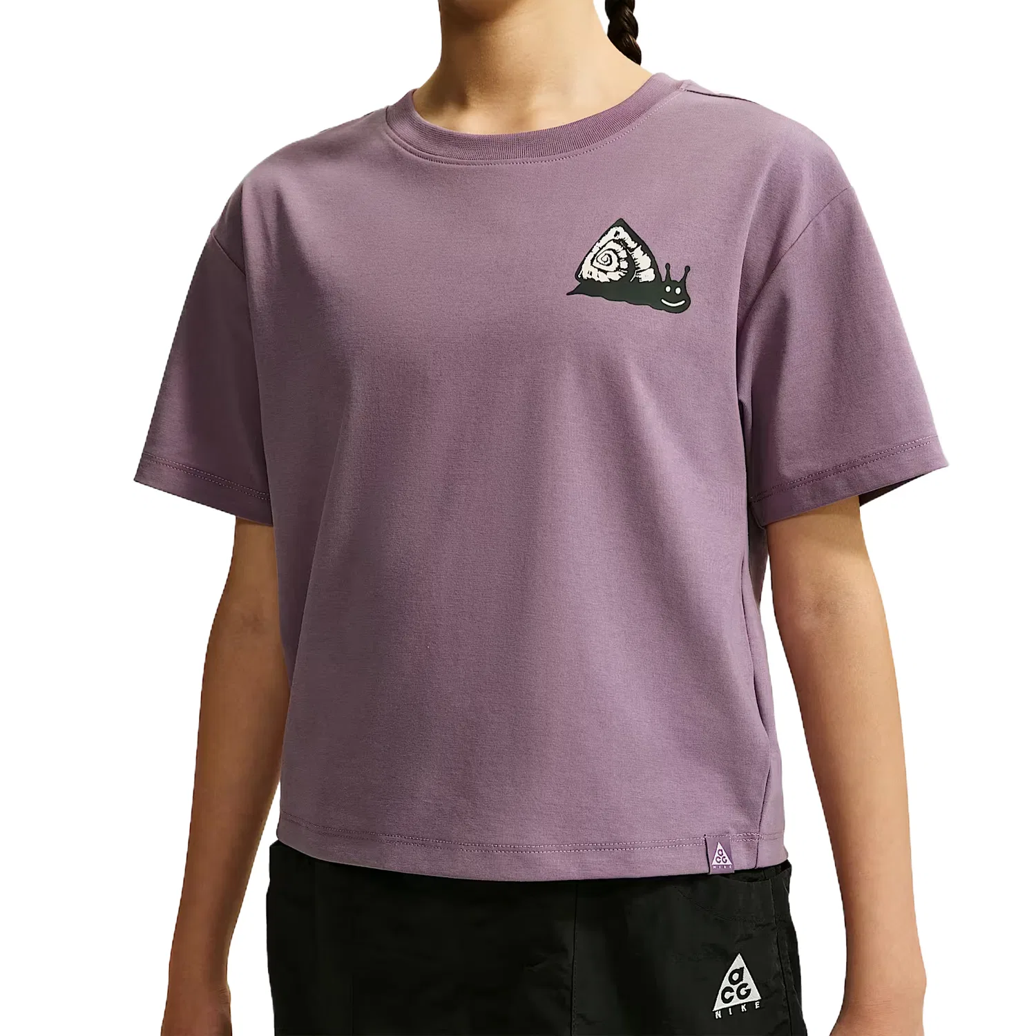 Детская футболка быстросохнущая с круглым вырезом Nike, Dust Purple