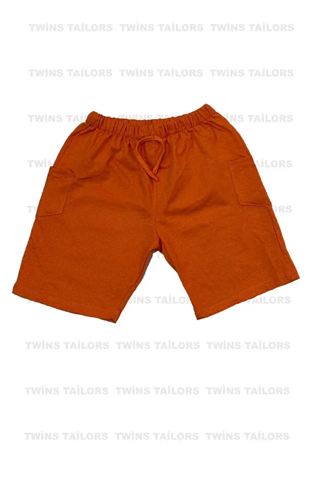 Детские шорты для девочек с принтом Basics Twins Tailors, Red — фото 4