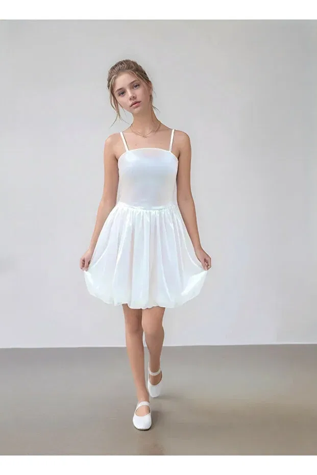 Детское платье для девочек из сатина с принтом Thejojodesign, White
