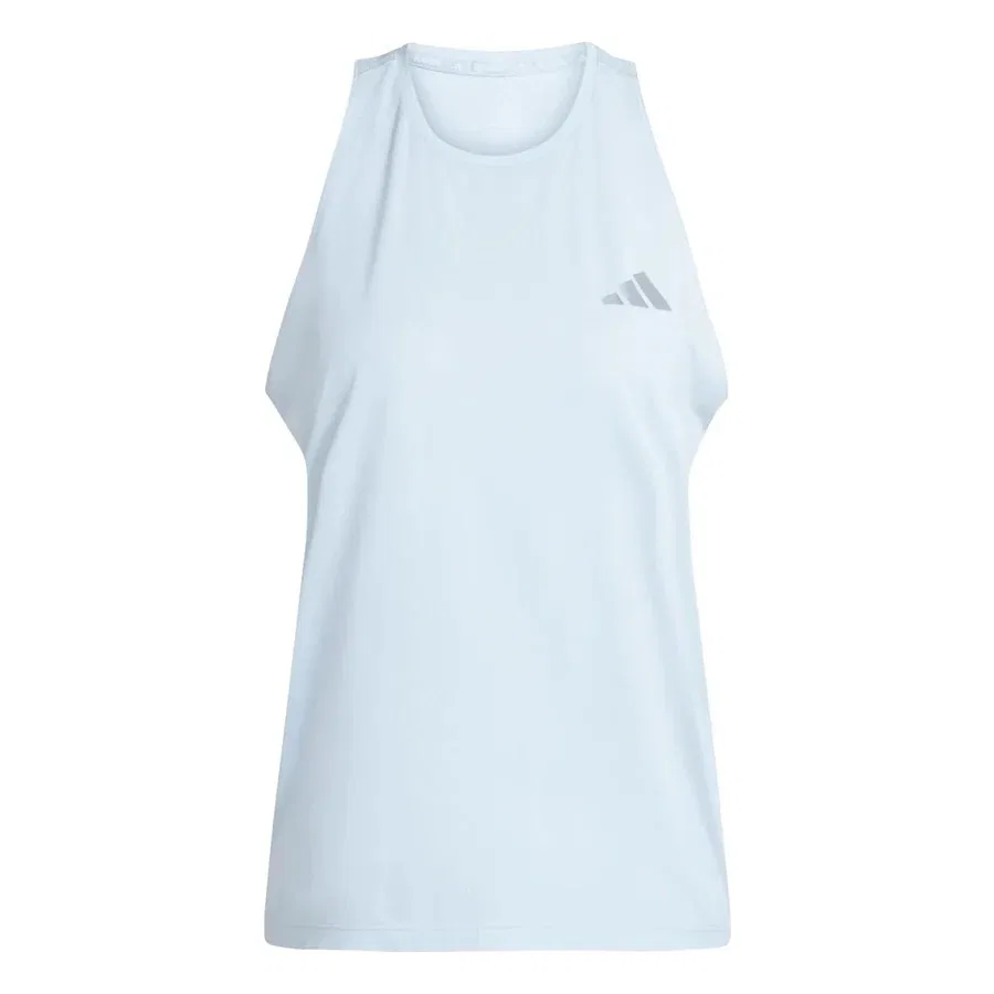 Женская футболка с круглым вырезом, из полиэстера, adidas, Синий