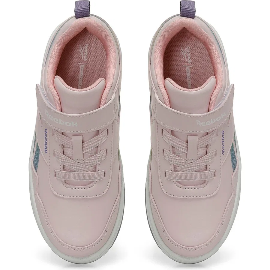 Кроссовки детские с верхом из экокожи Reebok Lucida Sky, Пудровый — фото 4