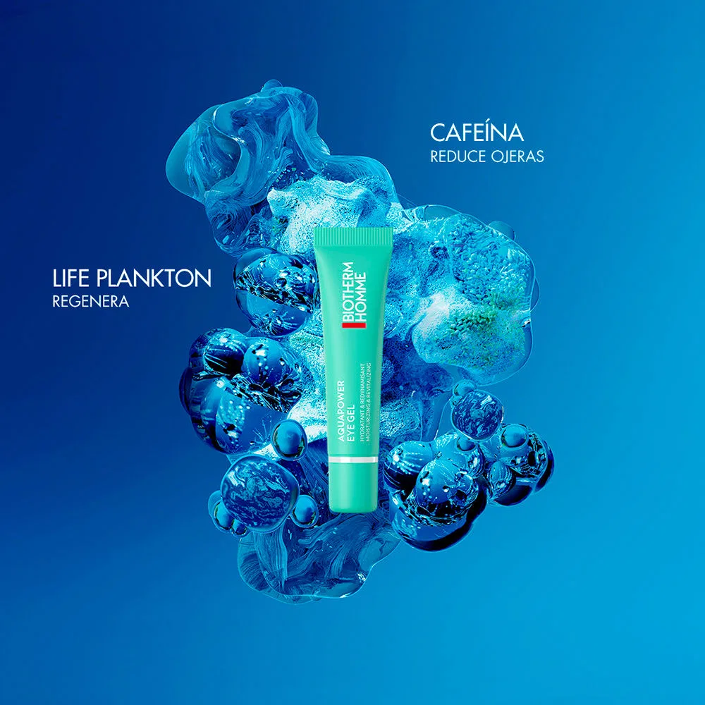 Гель для контура глаз от темных кругов и мешков Homme Aquapower Eye De-Puffer, 15 мл Biotherm — фото 2