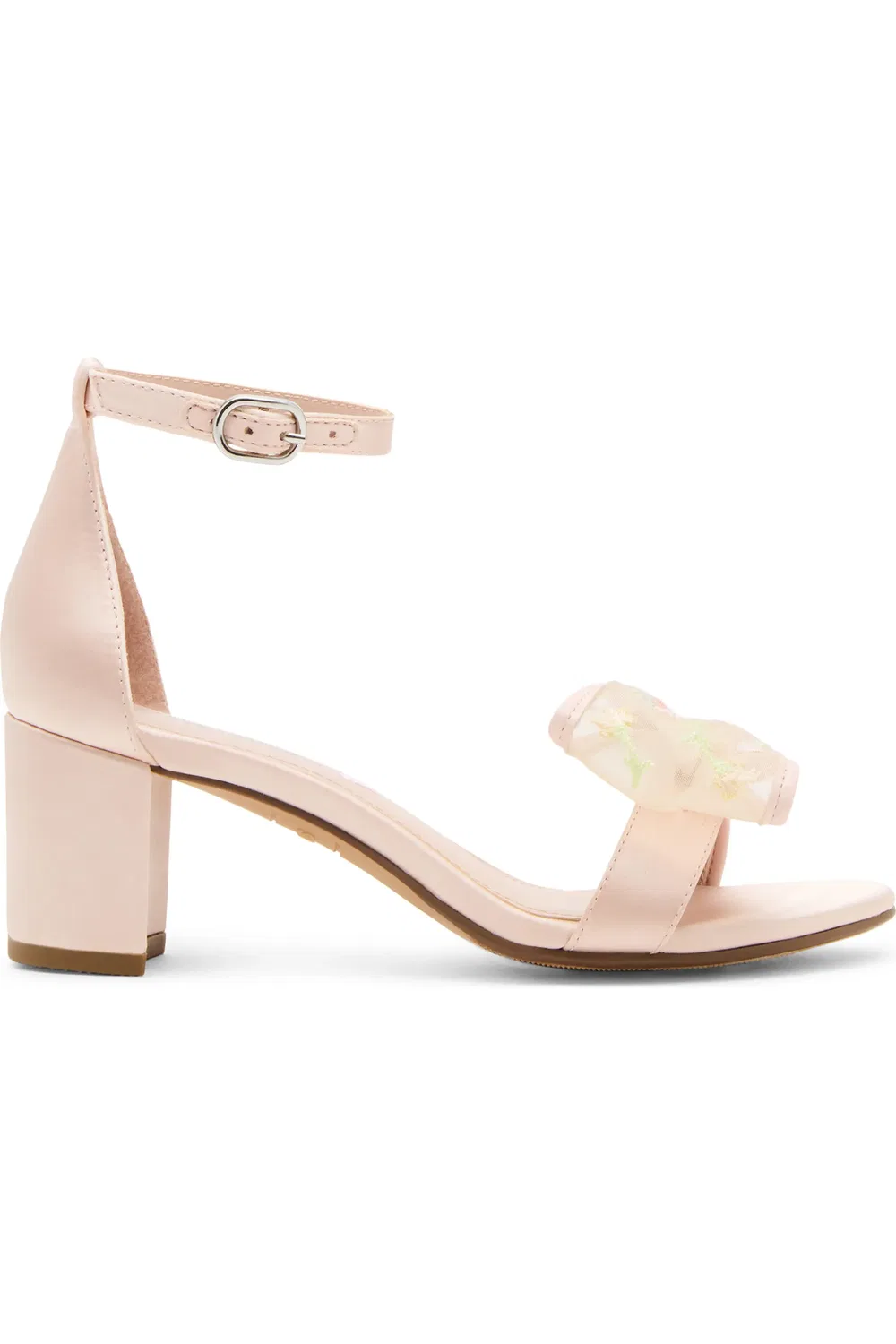 Детские сандалии на каблуке с цветочной вышивкой Jabigl Steve Madden, Blush Mesh — фото 2