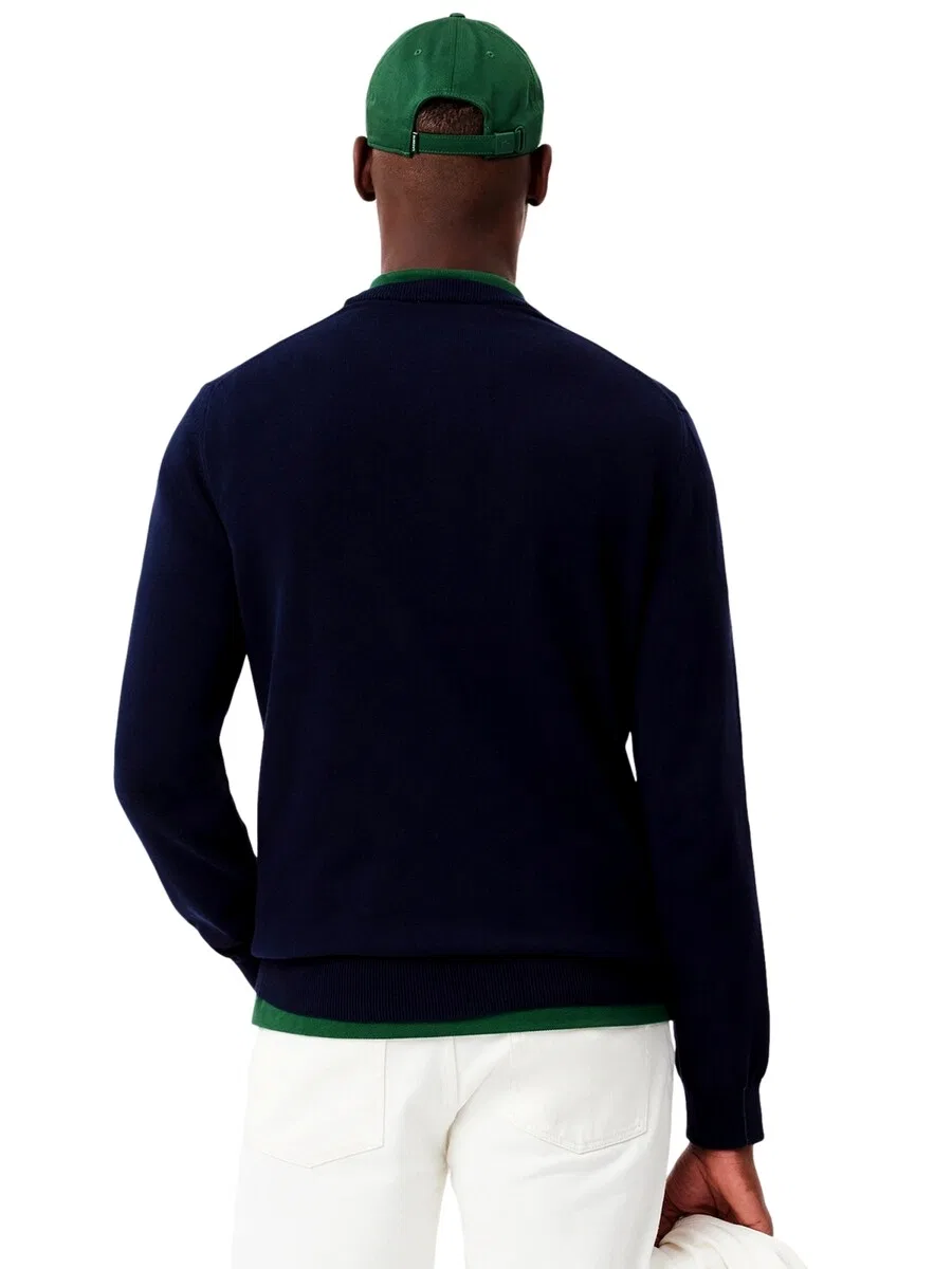 Толстовка Lacoste, круглый вырез, черный — фото 2
