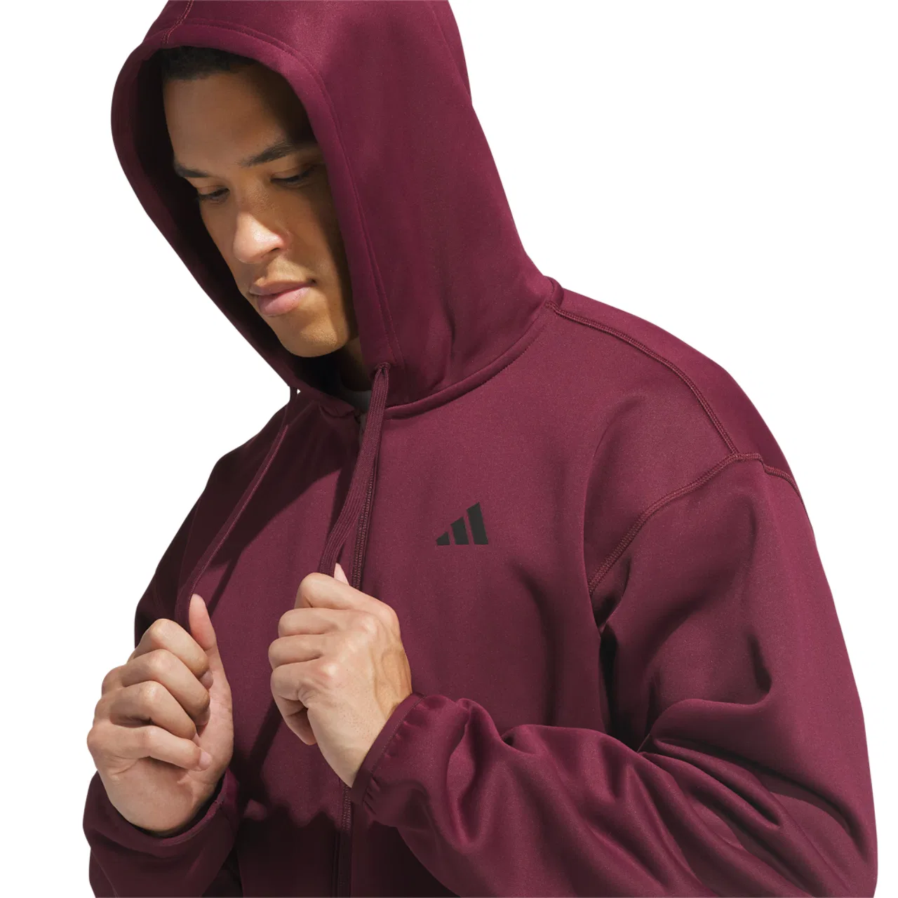 Мужское худи с капюшоном Crazy Warm Full-Zip Adidas, цвет Maroon — фото 3