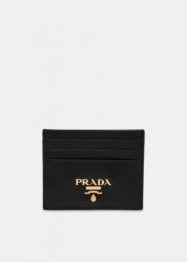 

Картхолдер PRADA Saffiano leather card holder, черный