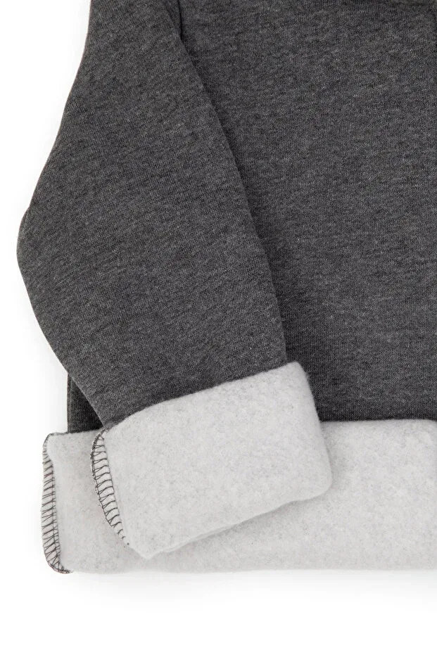 Мужской кардиган на молнии с капюшоном U.S. Polo Assn., Anthracite Melange — фото 3