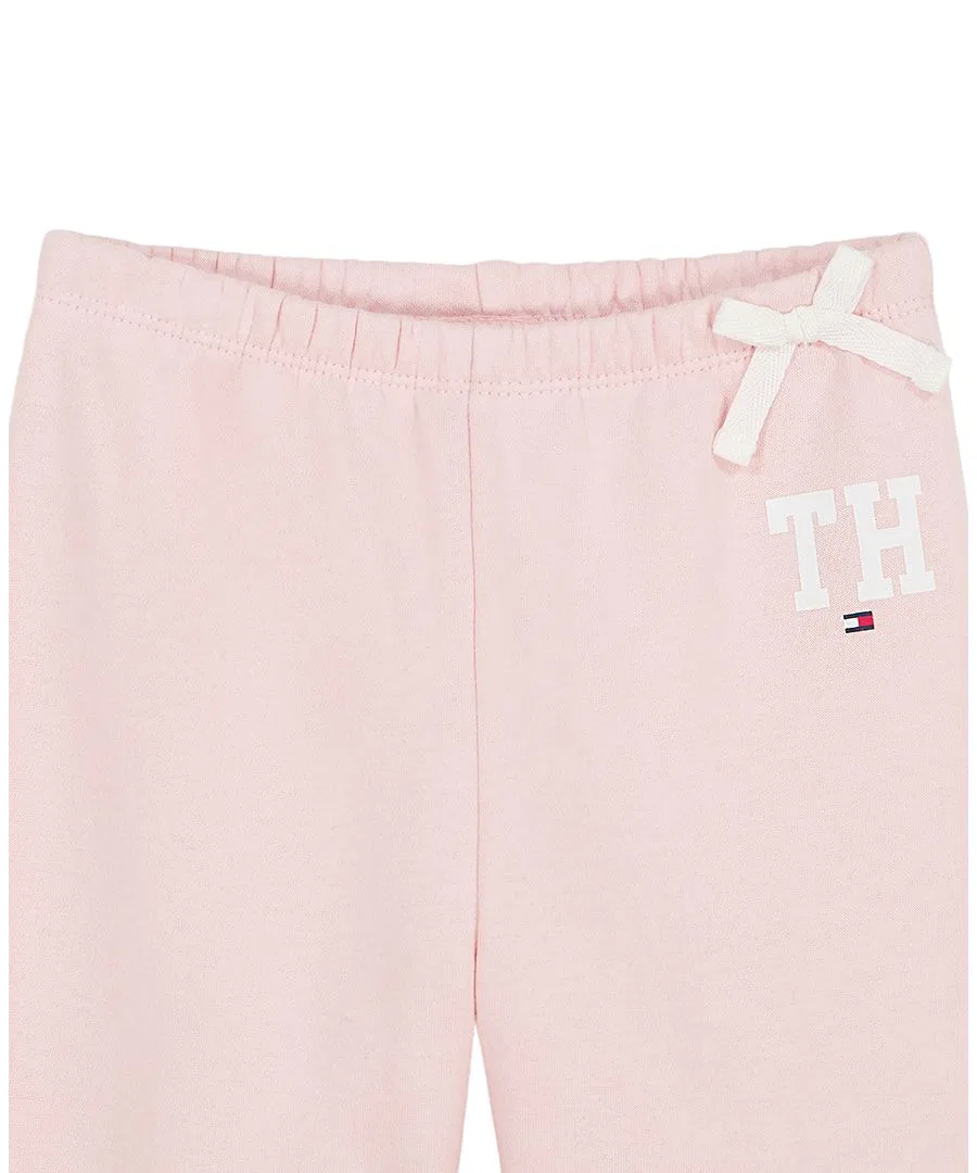 Комплект из свитшота и брюк с блестящим флагом Tommy Hilfiger, Pink — фото 4
