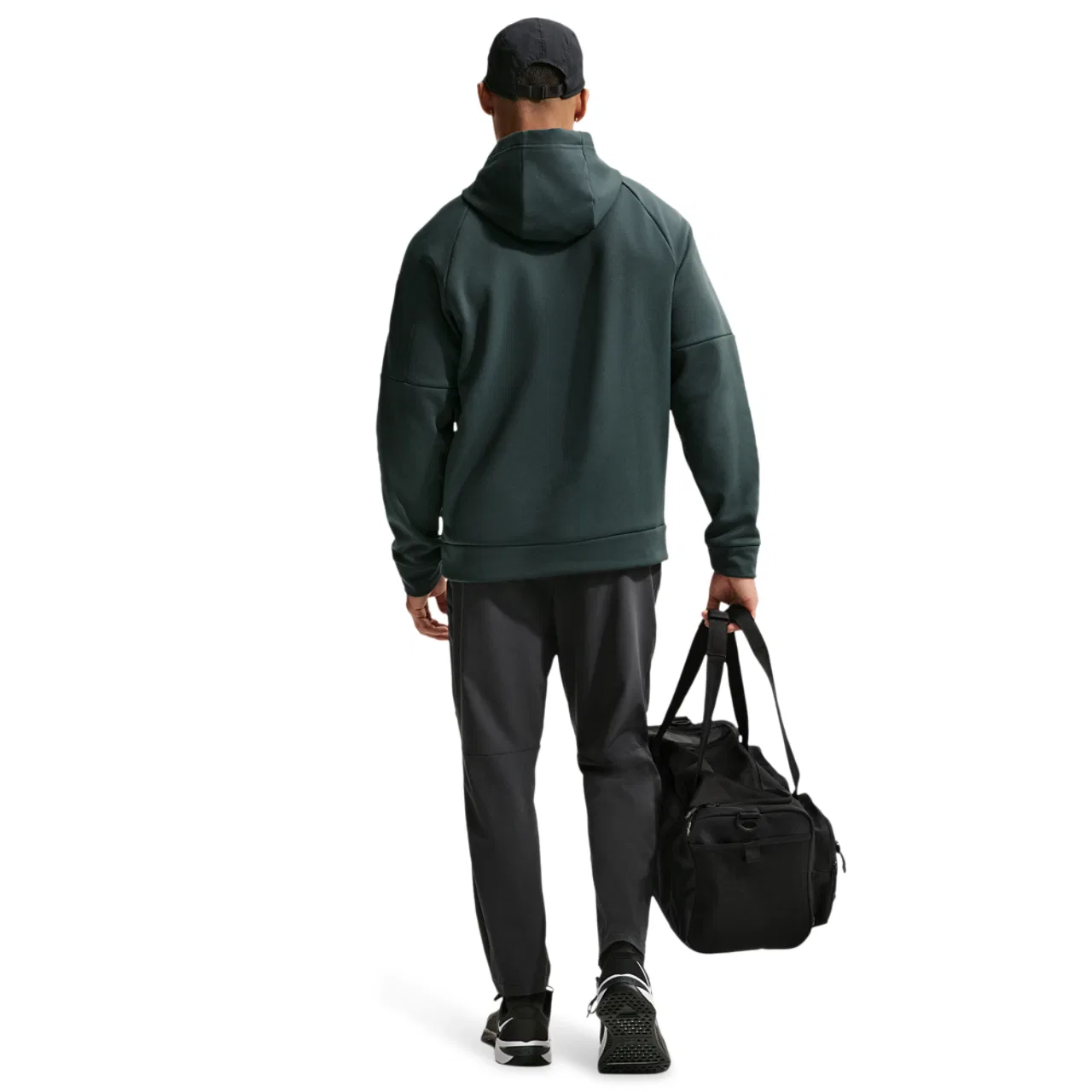 Мужское утепленное худи с капюшоном Therma Fleece Pullover Hoodie Nike, Seaweed/Black — фото 4
