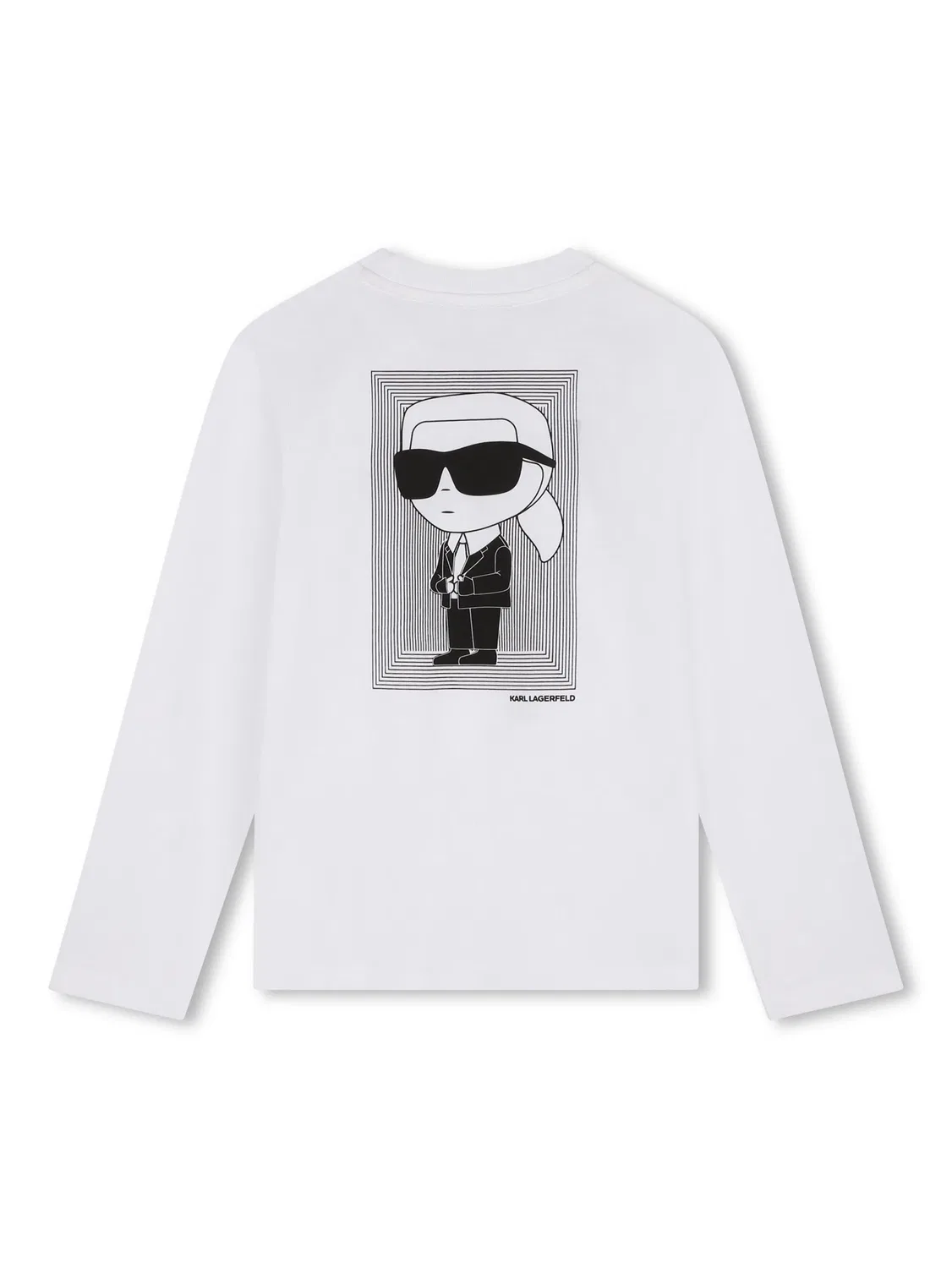 Хлопковая футболка с графическим принтом Karl Lagerfeld, белый — фото 2