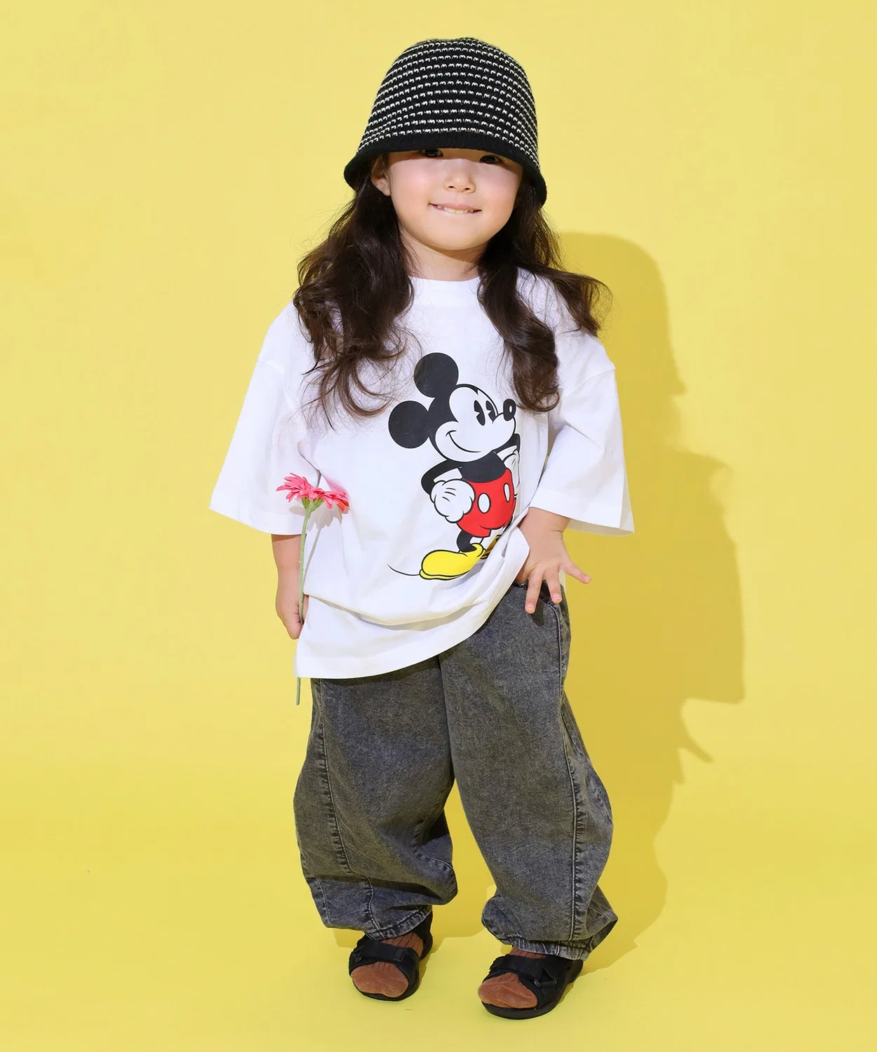 Детская футболка с принтом MICKEY MOUSE, Dark Green — фото 4