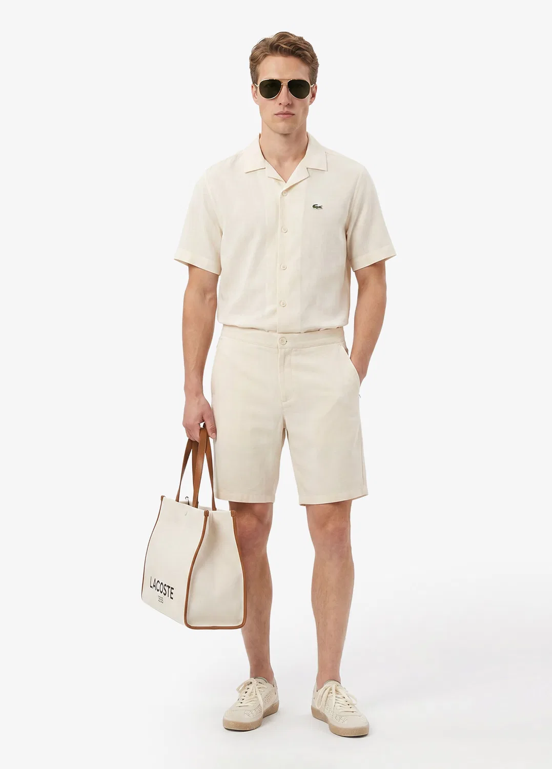 Бермуды Tapered Fit Lacoste, bej