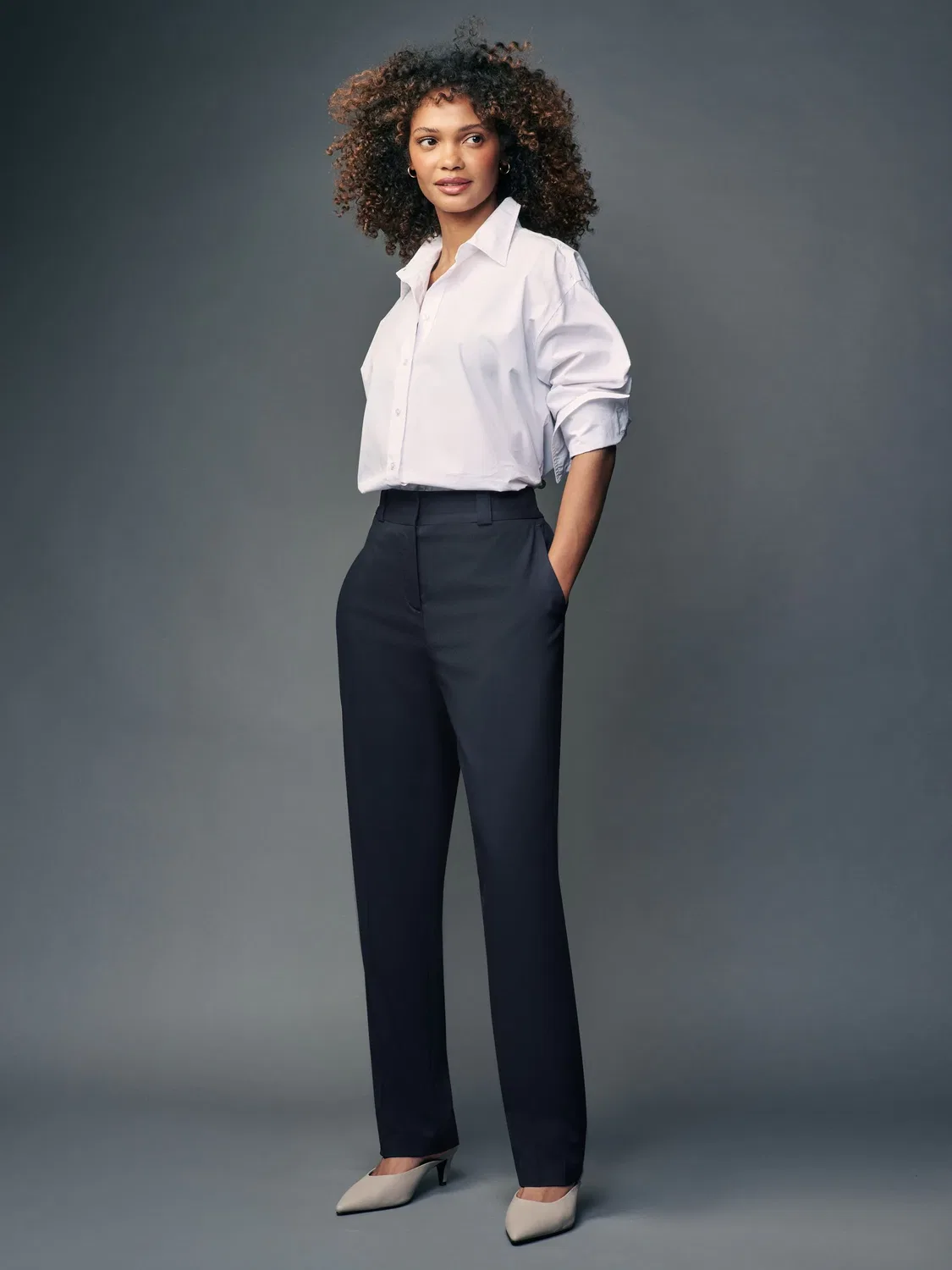 Брюки зауженные Navy Blue Heavy Duty Tailored Next, темно-синие
