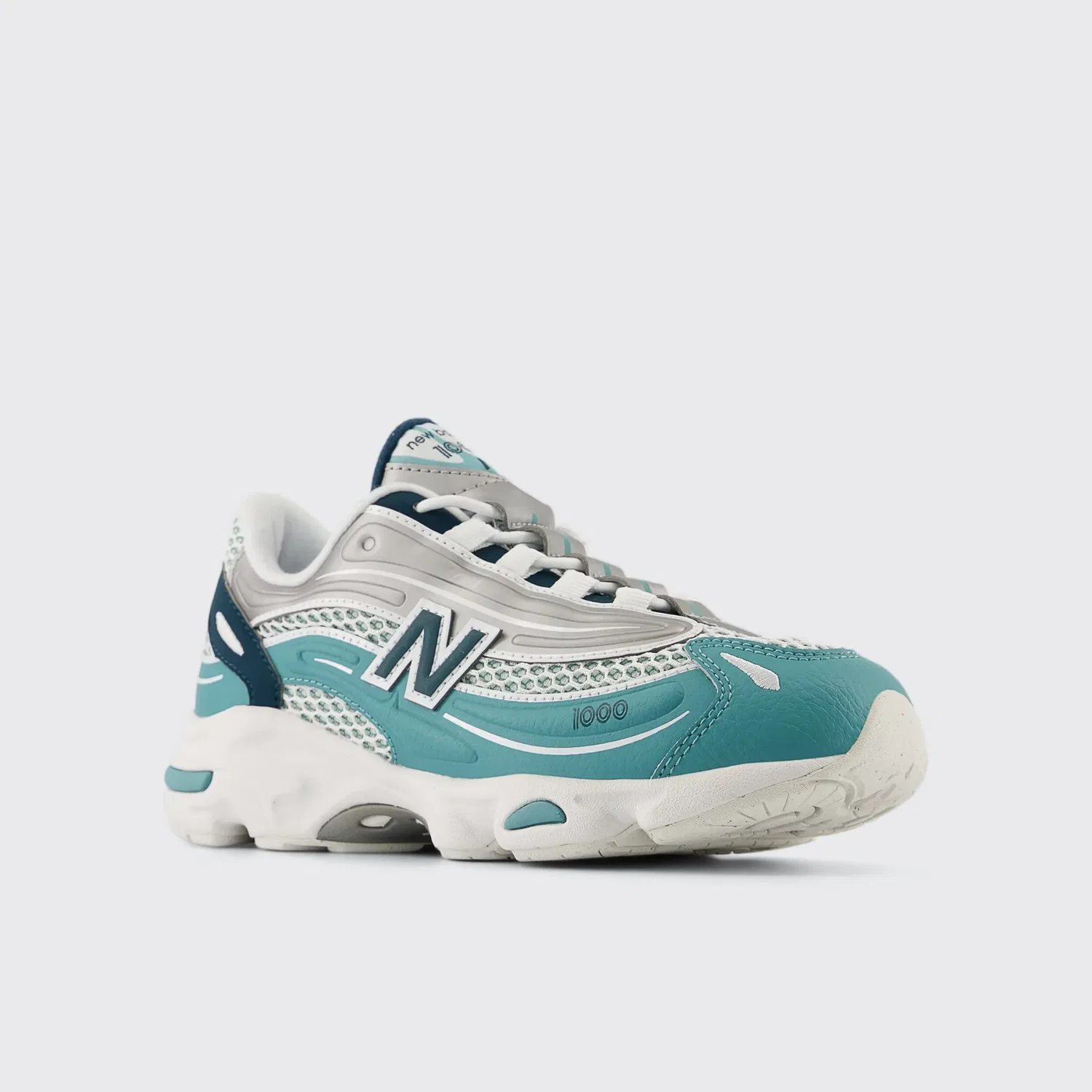 Детские кроссовки для мальчиков на шнурке 1000 New Balance, Серый / Синий — фото 4