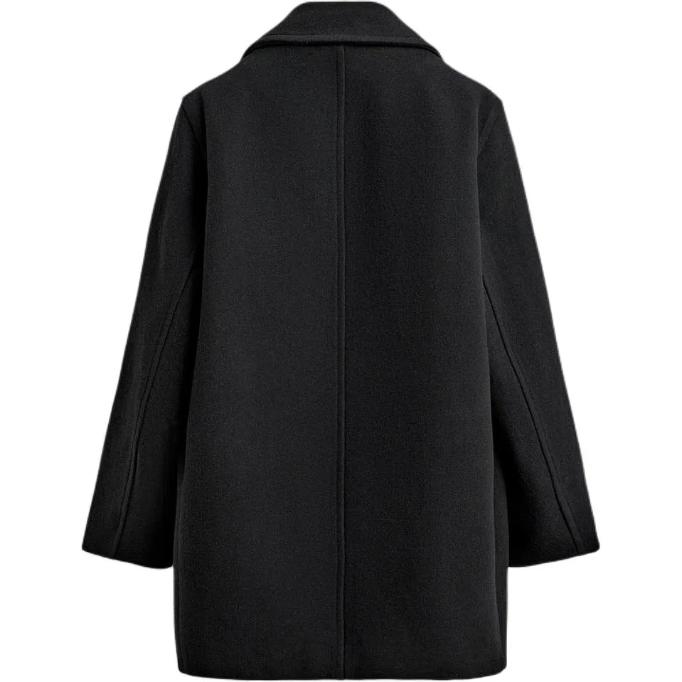 Мужское пальто Black Moderate ZARA, Black — фото 3