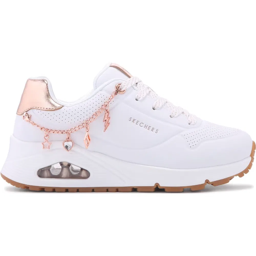 Детские кроссовки Street Uno Skechers, White/Rose Gold — фото 2