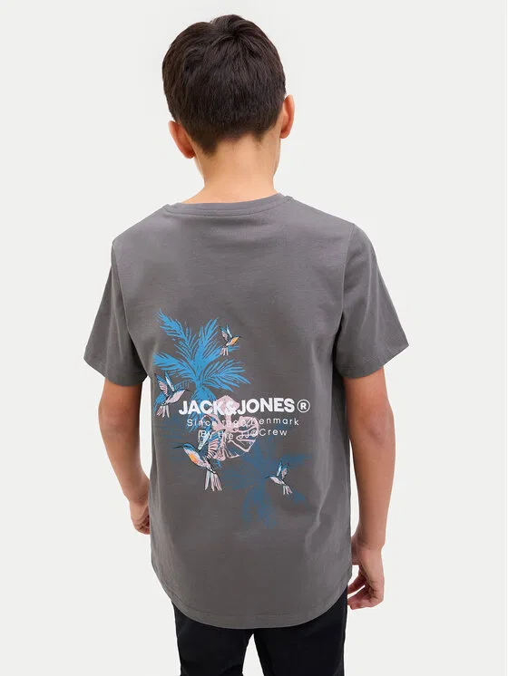 Футболка regular fit Hawaii Jack & Jones Junior, серый — фото 4