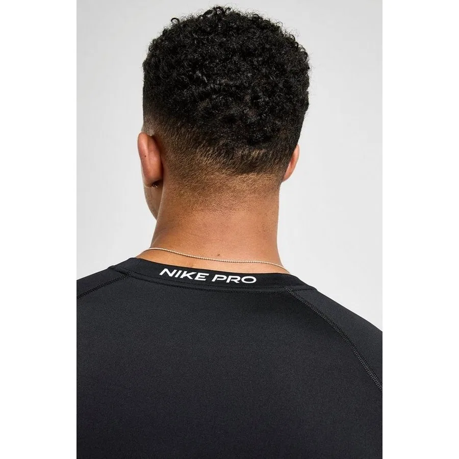 Мужской свитшот для тренировок с длинным рукавом Nike Pro Dri-FIT, Черный — фото 4