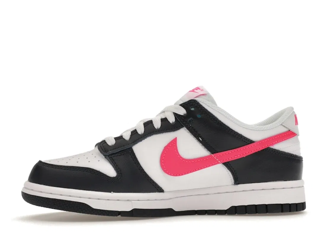 Детские кроссовки для мальчиков и девочек с цветовой блокировкой Nike Dunk Low Nike, Dark Obsidian/Fierce Pink/White — фото 3