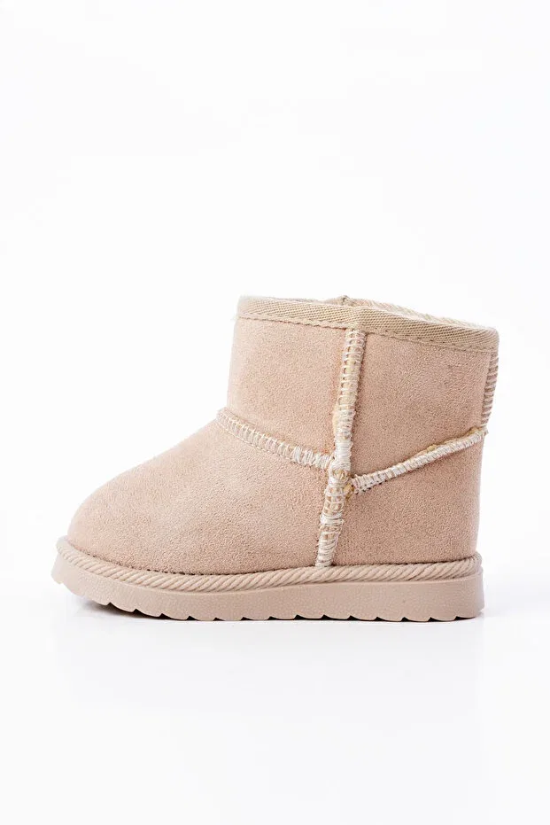 Детские ботинки для девочек на меху Lina Step, Beige — фото 2