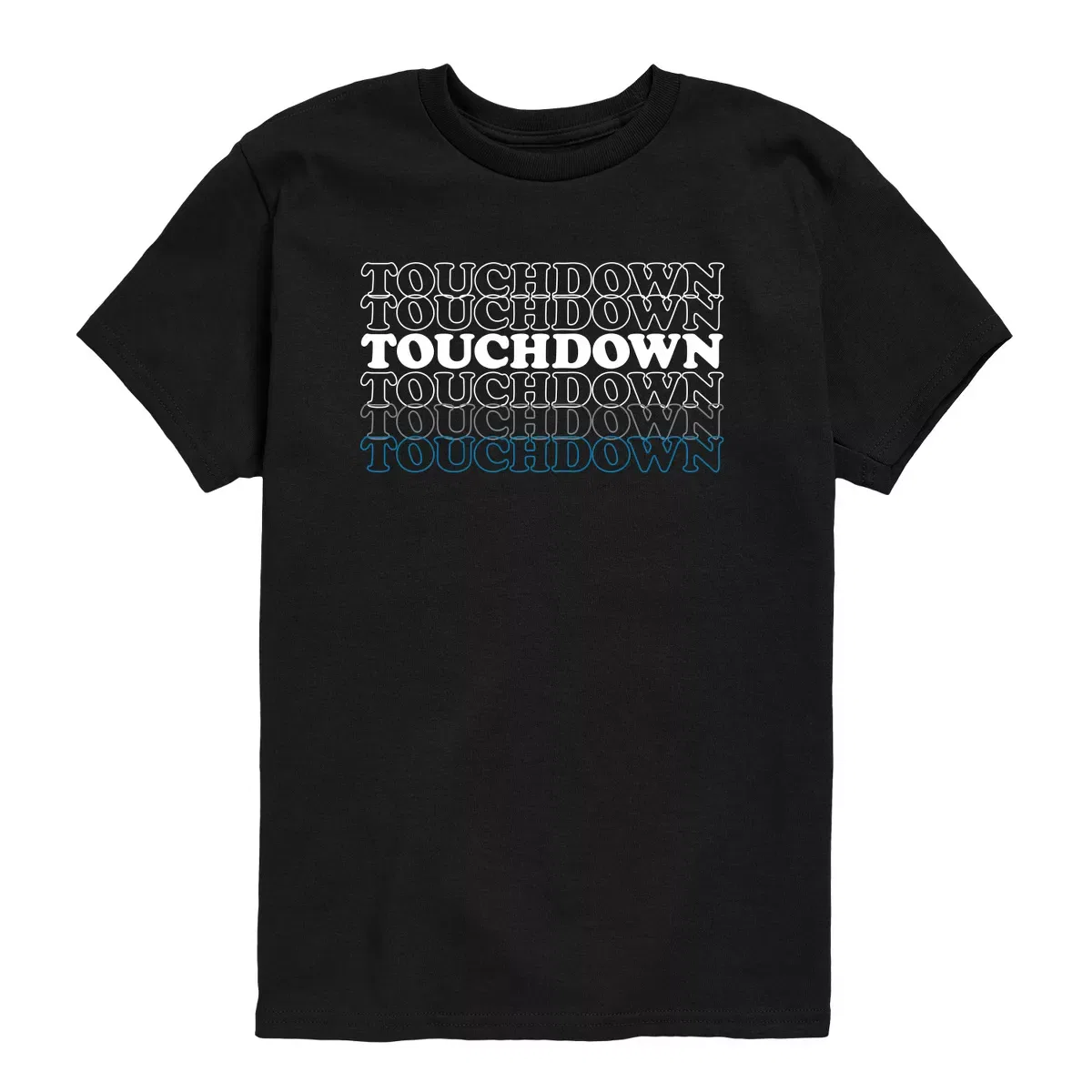 Детская футболка с коротким рукавом с принтом Touchdown Repeat Instant Message, Black