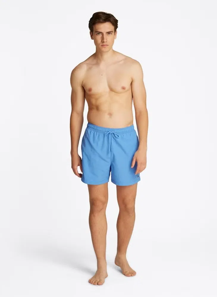 Шорты для плавания средней длины с вышивкой Tommy Hilfiger, синий — фото 3