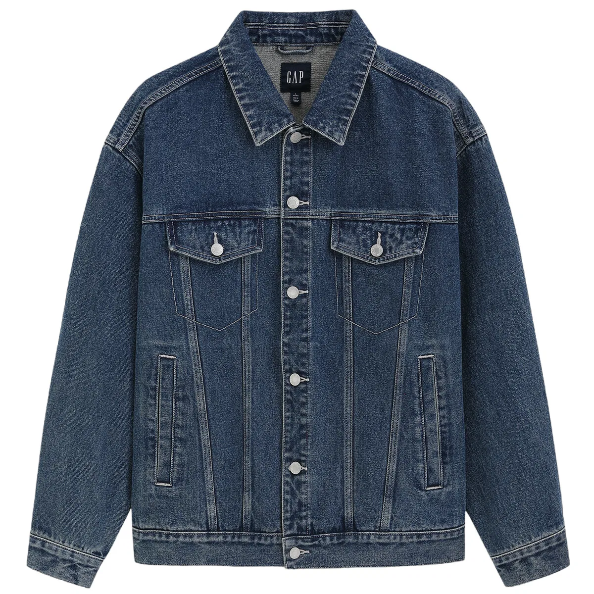 Детская джинсовая куртка с лацканами Medium Washed GAP, Medium Washed