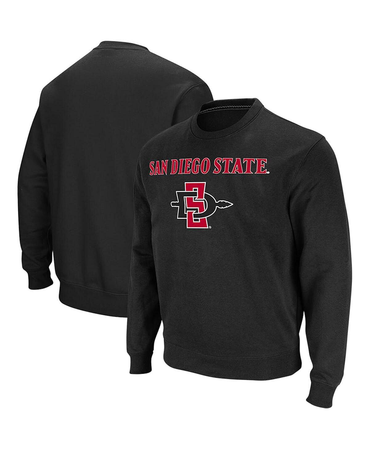 

Мужская черная футболка san diego state aztecs arch logo tackle twill pullover sweatshirt Colosseum, черный