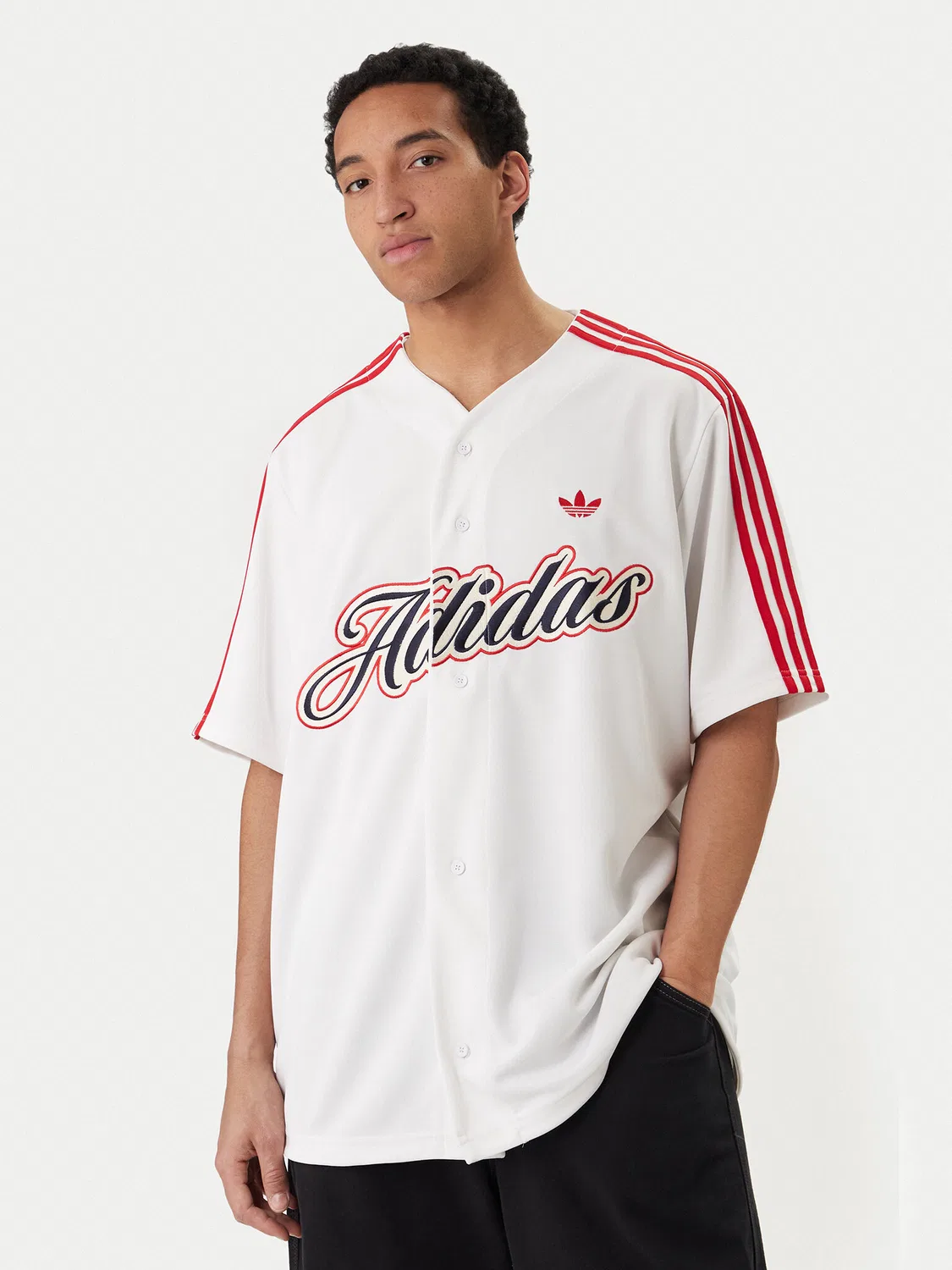 Мужская футболка оверсайз Summer League Varsity Baseball Adidas, белый