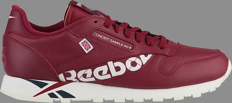 Кроссовки classic leather mu 'ativ-urban maroon' Reebok, красный - фото