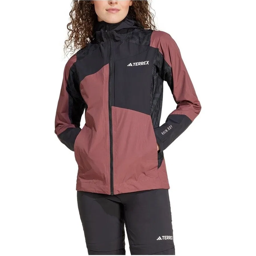 Женская куртка adidas W XPR HYB RR J, Бордовый — фото 3
