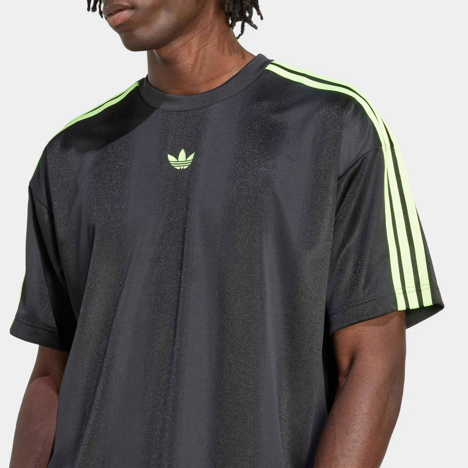 Мужская футболка с принтом Adidas Originals, Black/Signal Green — фото 4