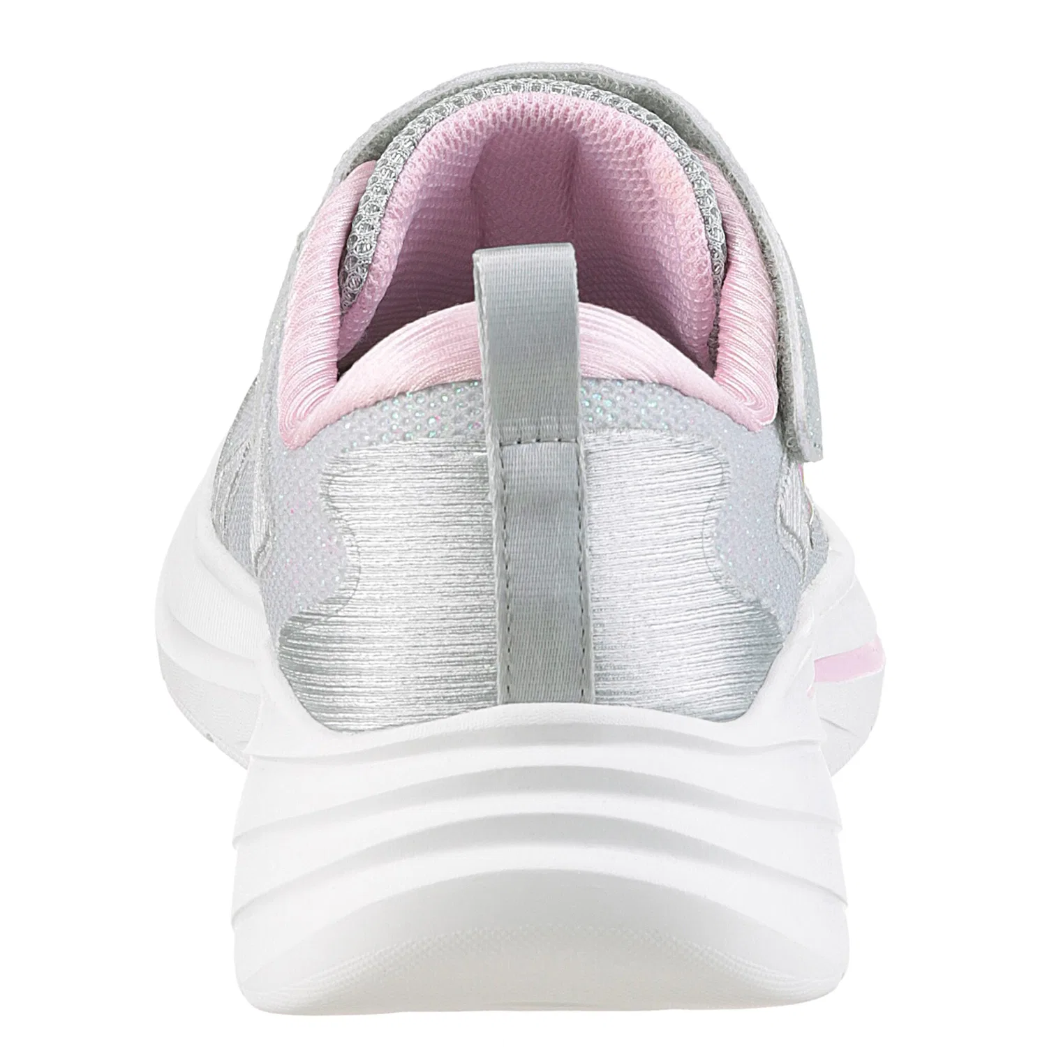 Детские кроссовки с блестками Skechers Wave 92, Light Gray-Pink — фото 3