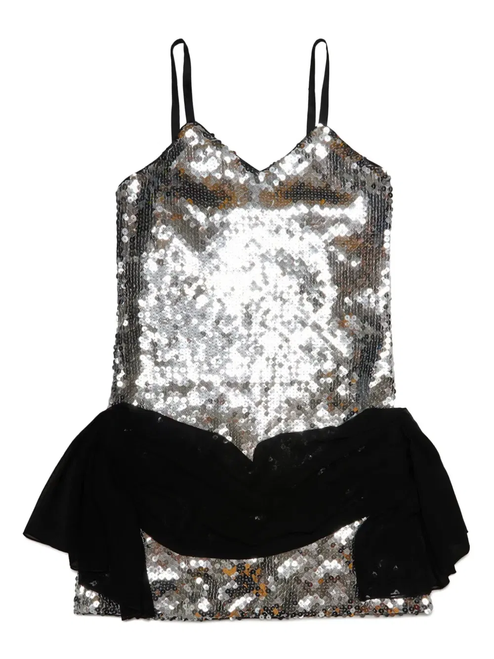 Платье с пайетками Dsquared2 Kids, серебряный