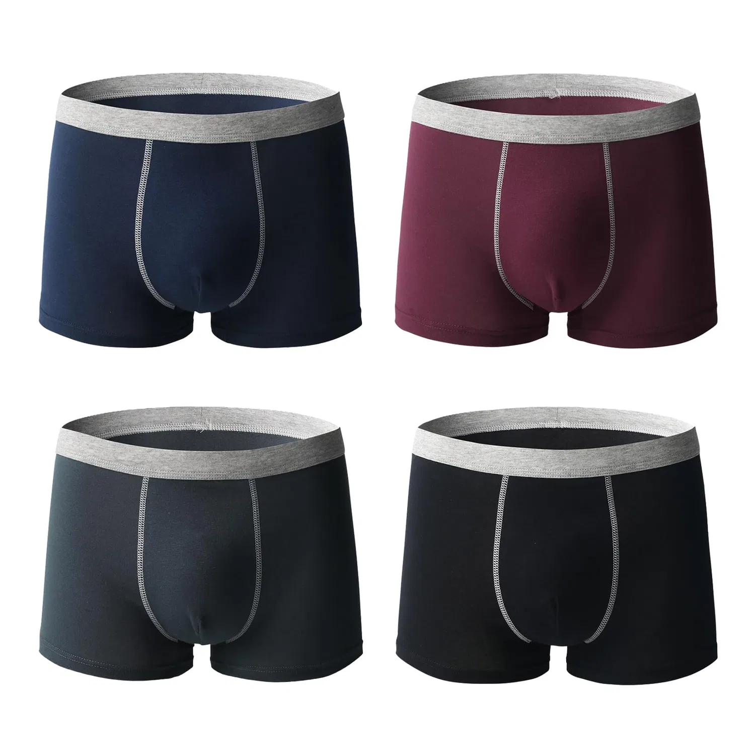 Мужские трусы-боксеры с высокой впитываемостью хлопковые, 4pcs-b