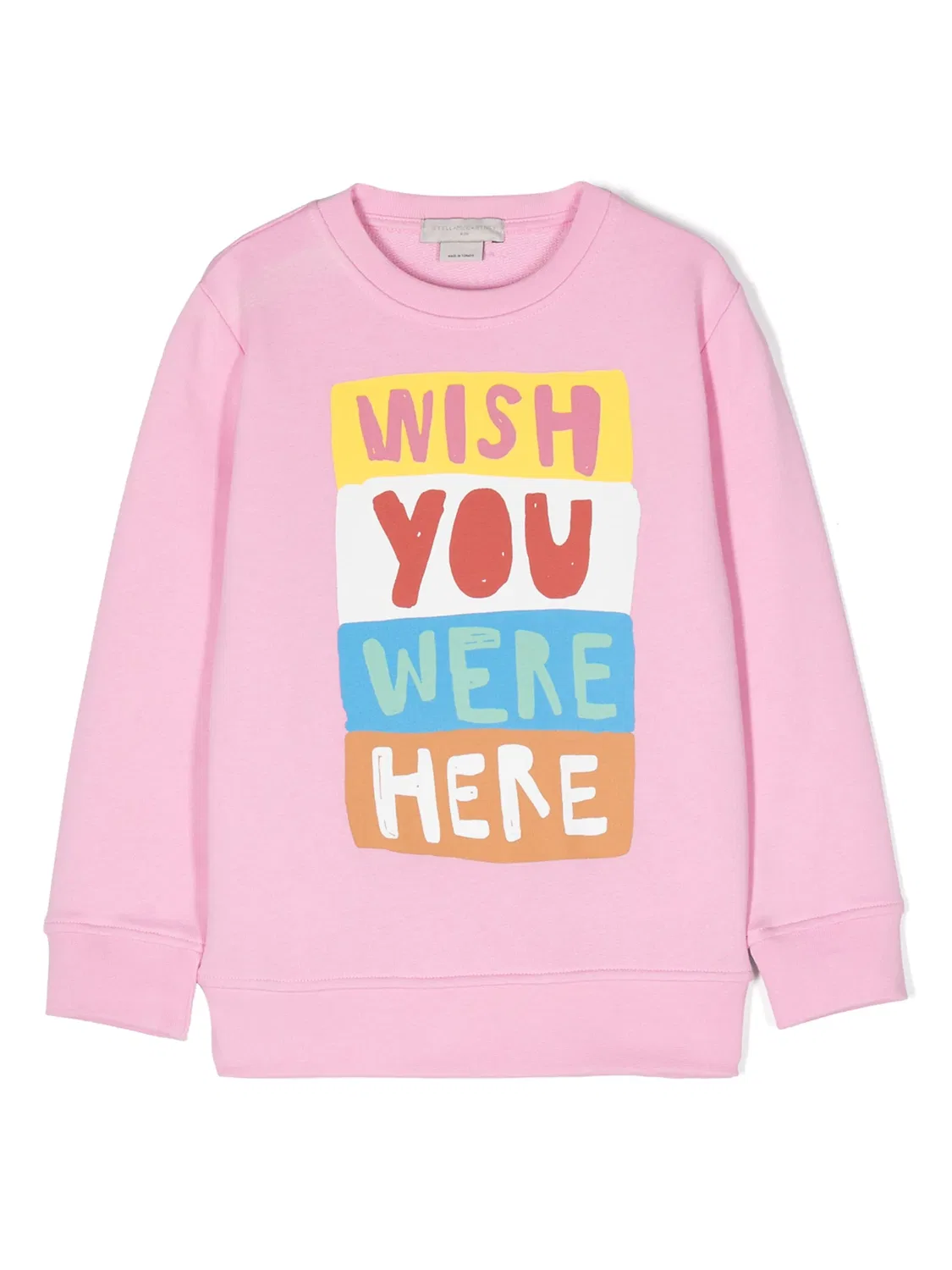 Свитшот с текстовой печатью Stella McCartney, розовый