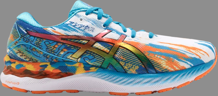 Кроссовки gel nimbus 23 'color injection - digital aqua' Asics, многоцветный - фото