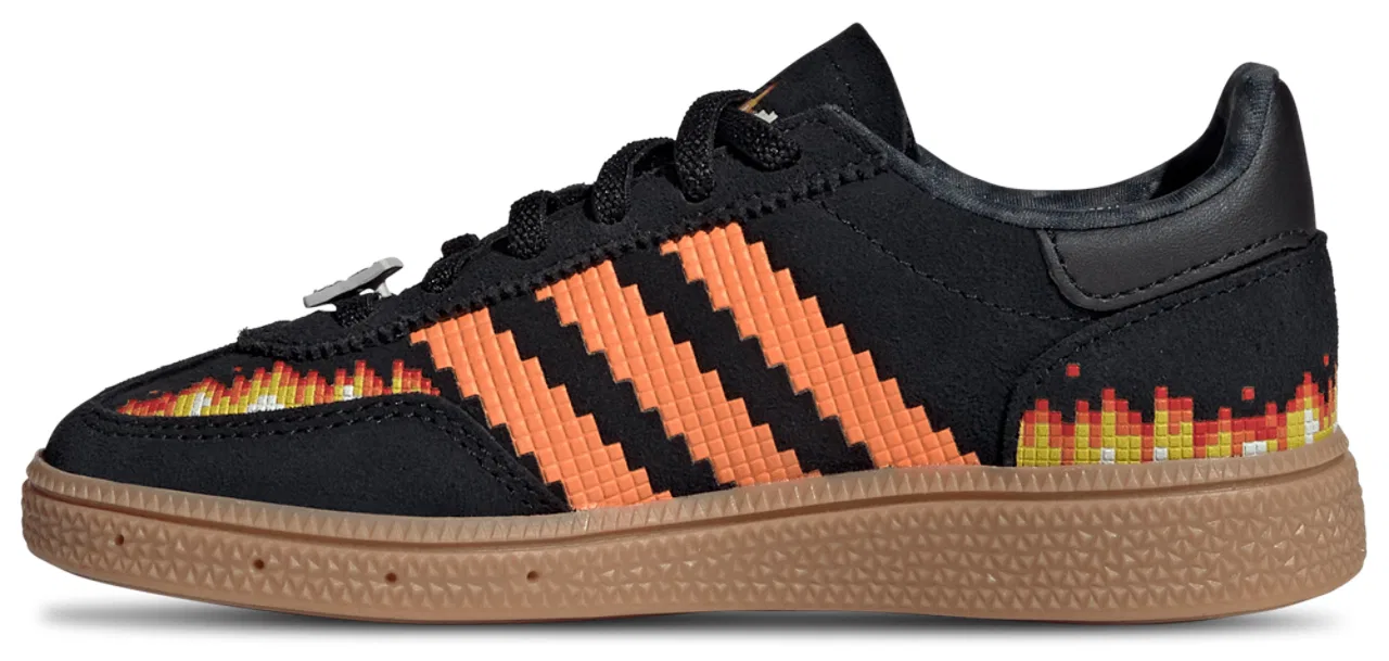 Кроссовки для мальчиков Handball Spezial El Minecraft Adidas, черный/оранжевый — фото 2