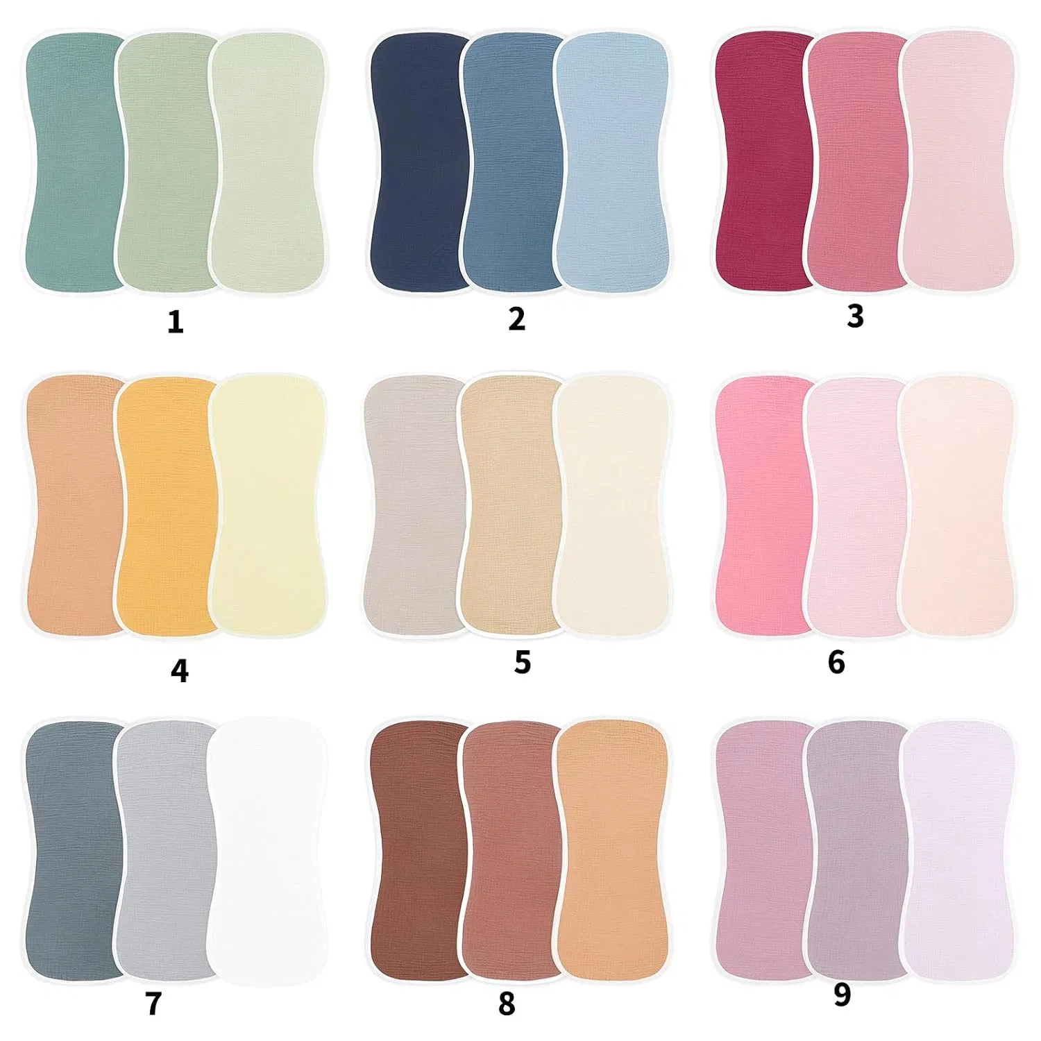 Детские варежки для умывания, Cotton, Zeiwohndc, 3 шт, 50x25 см — фото 4