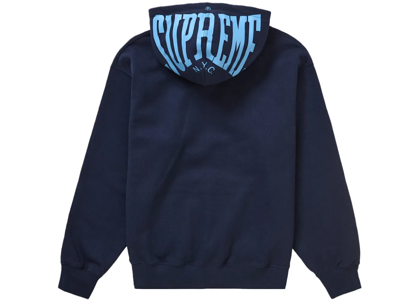 Мужская худи с капюшоном Supreme Warm Up Hooded Sweatshirt SS24, Navy — фото 2